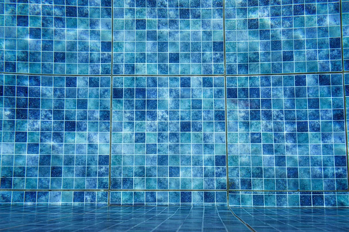 pool, tile, blue, view in the pool