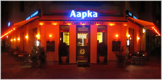 Aapka Indisches Restaurant, Außenansicht