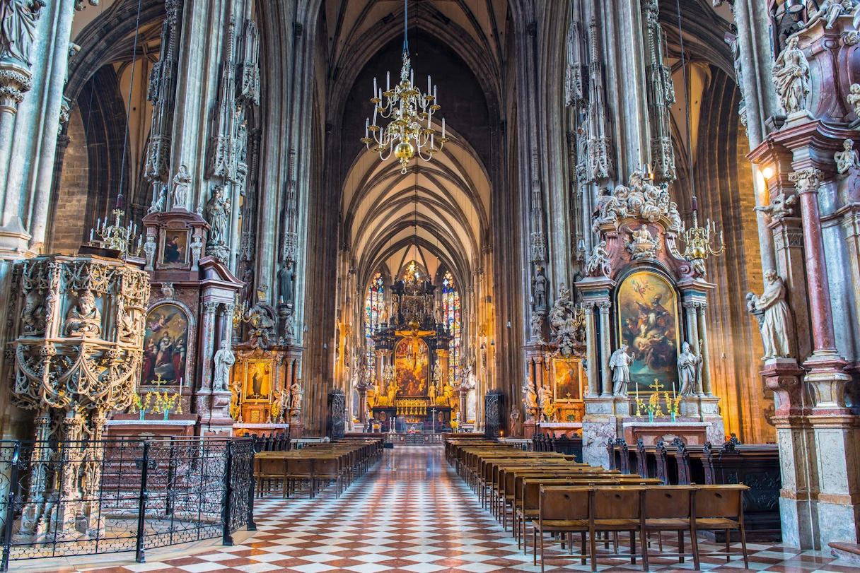 St. Stephen's Cathedral in Vienna from the inside