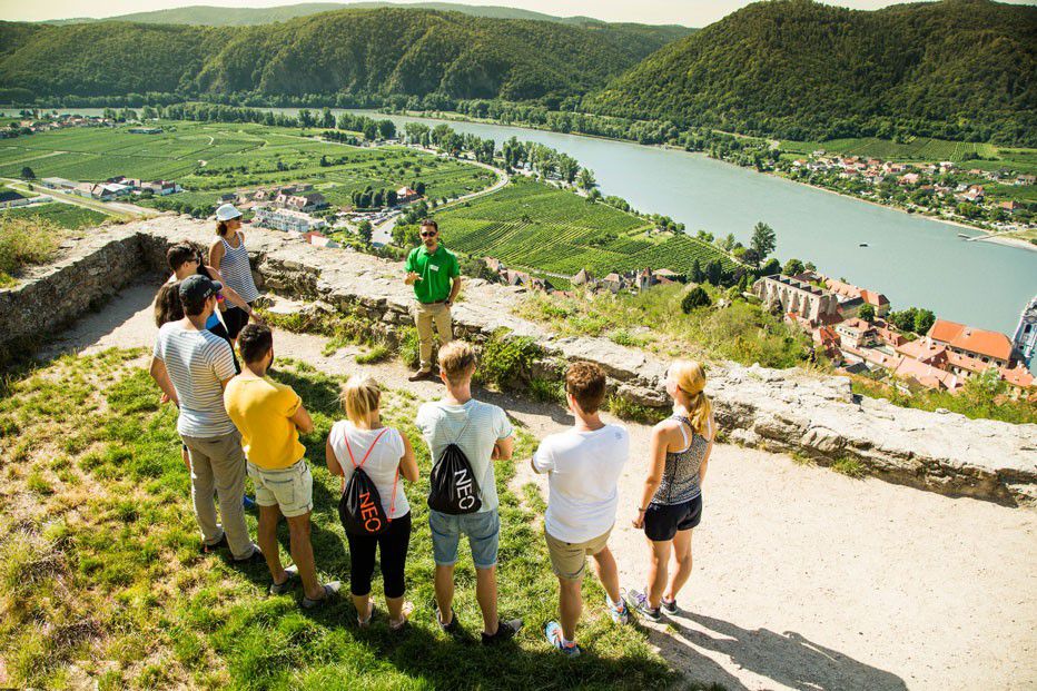 Vienna Explorer Tours & Day Trips, Fahrradtour durch die Weinberge, Donaublick