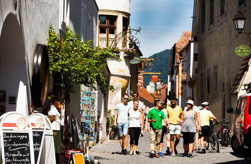 Vienna Explorer Tours & Day Trips, tourists walk through small alleys